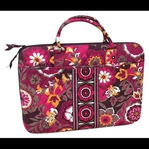 Vera Bradley 17" Carnaby Pattern Hard Shell laptop Computer Case Shoulder Bag
